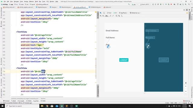 #5 Login and Registration Android App Tutorial Using Firebase Authentication - Display User Profile смотреть онлайн