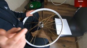 Спицевание колёс велосипеда (мопеда)  36 спиц  "Три креста".