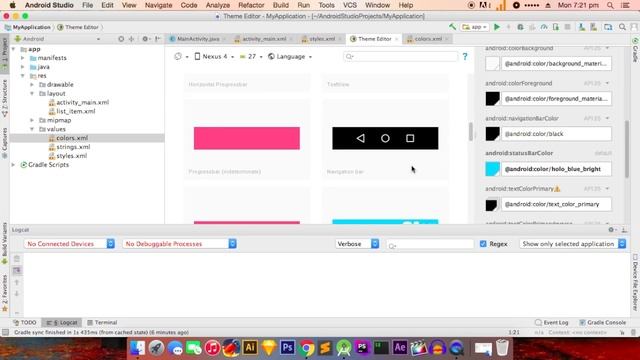 How to create a theme with THEME EDITOR in Android Studio смотреть онлайн
