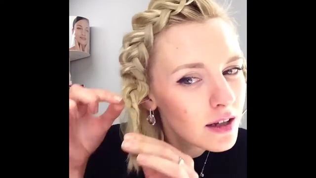 Ободок в виде Косы и локоны. Tutorial. How to Curl and make braids. смотреть онлайн