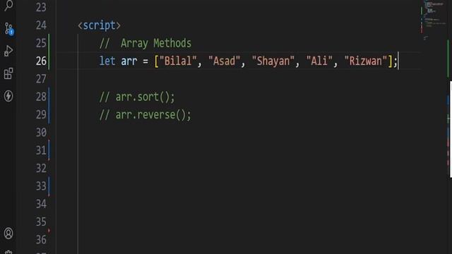 Array Method | Sort, Reverse, Push, Pop, Shift, & Unshift in Javascript смотреть онлайн