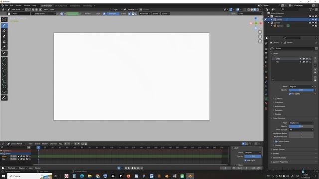 Работа со слоями в Blender 2D 3.5 смотреть онлайн