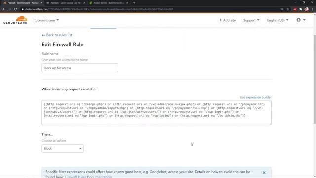 How to Block Access to Wordpress admin and other pages with CloudFlare Firewall Rules - WP Security смотреть онлайн