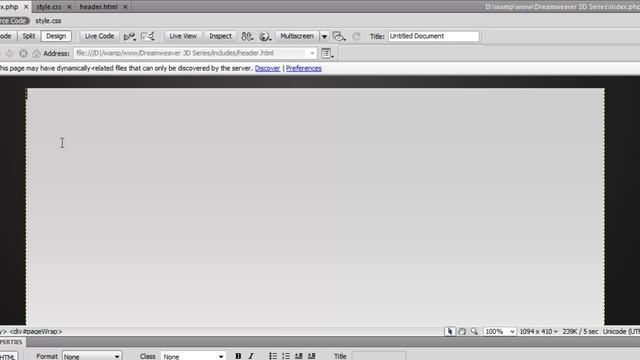 DREAMWEAVER 3D #13: How to create PHP includes смотреть онлайн