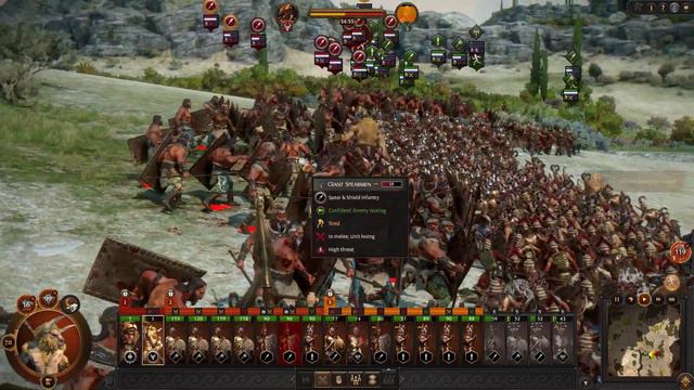 Total War Saga: Troy Mythos Battle Gameplay | The Minotaur's Rage Vs Giants' Wrath