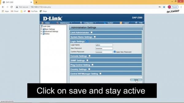 D-Link : Set 192.168.0.50 Password || Change D-Link Access point default Password