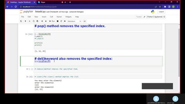 List In Python pop removedel clear смотреть онлайн
