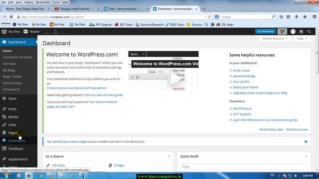 Learn Wordpress Tutorial in Telugu Part 3[www.timecomputers.in] смотреть онлайн