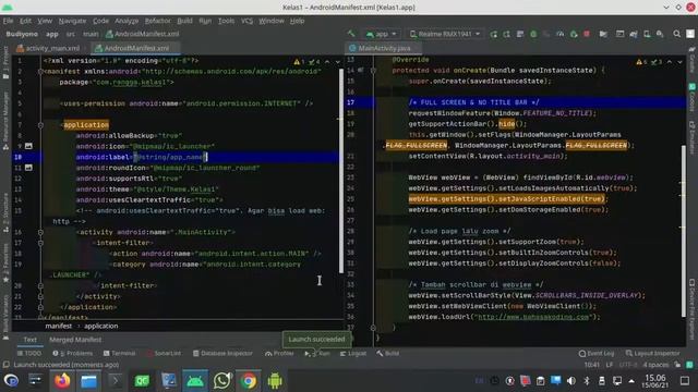 [Java] Aplikasi Android WebView (menampilkan halaman web)+source code смотреть онлайн