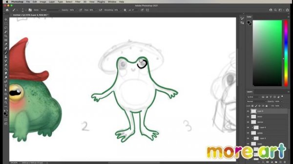 Создание первых персонажей в Photoshop / Курс «Рисование в Photoshop для начинающих» от more-art.ru