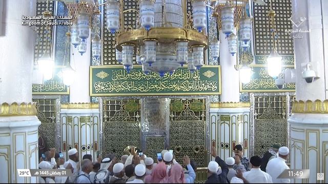 ч.15 11марта2024 г Рамадан, мечеть Аль-Масджид ан-Набави в Медине смотреть онлайн