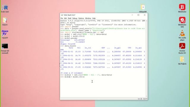 How to run a regression without intercept with statsmodels.ols | Python смотреть онлайн