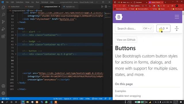 Bootstrap Session 3 | Alert | Badge | Button | Card | Carousal | Navbar | Example | Live Demo смотреть онлайн