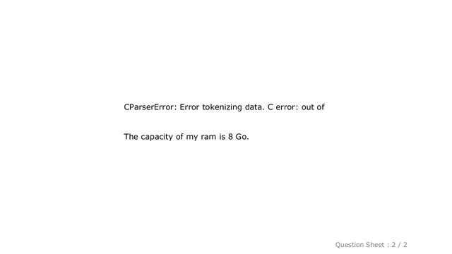 Pandas : Error tokenizing data. C error: out of memory pandas python, large file csv смотреть онлайн