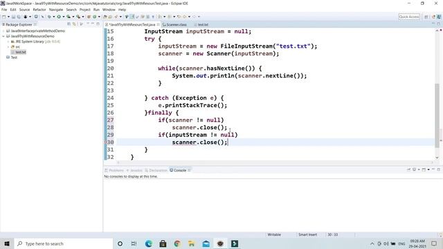 Java 9 Try With Resource Enhancement | Java latest Feature |java try-with multiple resources смотреть онлайн