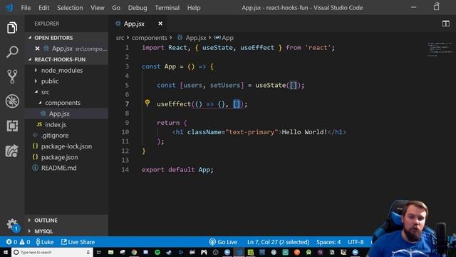 Walkthrough: React Hooks смотреть онлайн