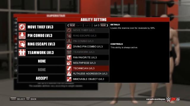 Как открыть все способности персонажу в WWE2K15 смотреть онлайн