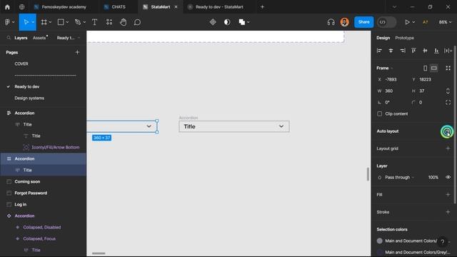 How to create an interactive accordion component in Figma. смотреть онлайн