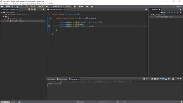 Java Tutorials - 3 String Concatenation смотреть онлайн