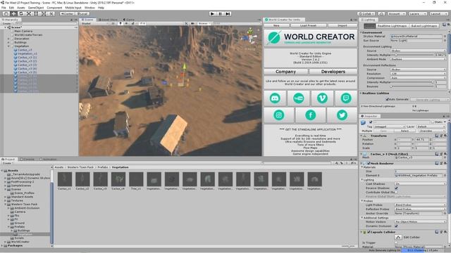 Far West Landscape Speed Level Design Unity Editor 2019.2 Using World Creator смотреть онлайн