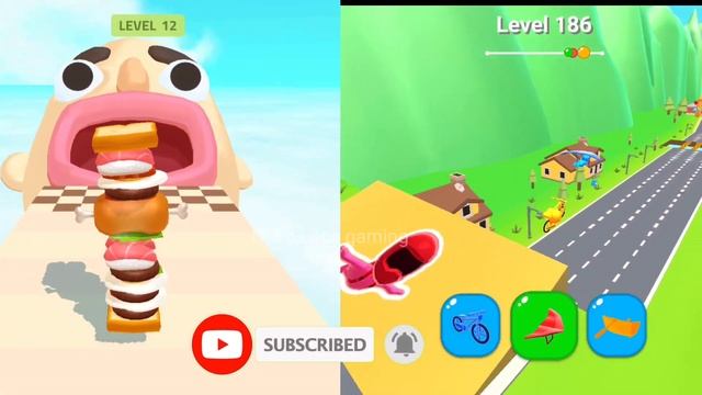 Shape-shifting| sandwich runner all level gameplay (android, iOS) new game смотреть онлайн