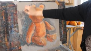 Учимся рисовать. Художественная школа. Пастель для начинающих. Мишка 2