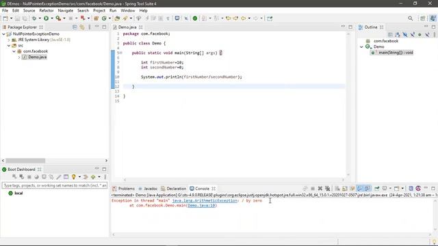 Java Tutorial on java.lang.ArithmeticException: / by zero || ArithmeticException || Arithmetic смотреть онлайн