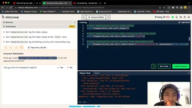 Data Manipulation with pandas - LIVE COURSE TEST DATACAMP (PART 2) смотреть онлайн
