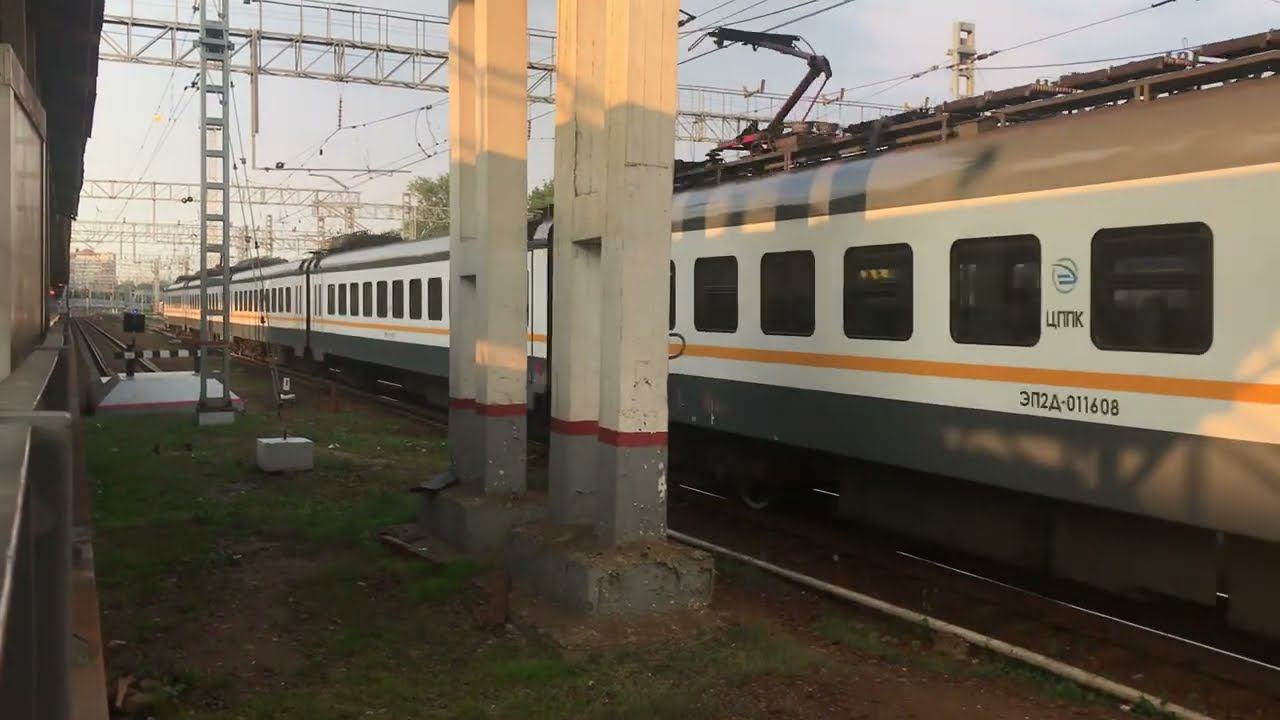 Станция Одинцово МЦД-1. Электропоезд ЭП2Д 0116 сообщением Москва Белорусская - Кубинка-1. смотреть онлайн