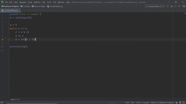 How to find the SUM OF DIGITS using Modulus | Easy, Beginner Python Tutorial | Just Finished Coding смотреть онлайн