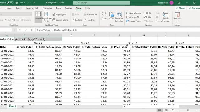 Excel: Freeze Panes function -- Rolling titles (column names follow as you scroll down) 2021 смотреть онлайн
