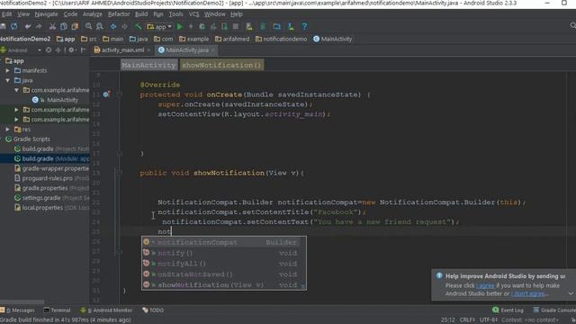 How to set Notification in android Studio | *Easy Way* смотреть онлайн