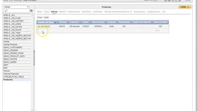 INDICES,VISTAS ORACLE смотреть онлайн