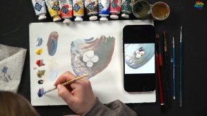 КАК передать фактуру ЖЕМЧУГА и красоту ПЕРЛАМУТРА? Художник Надежда Ильина