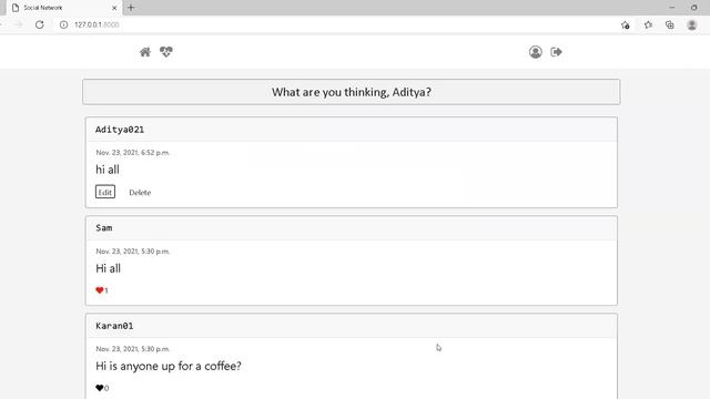CS50's Web Programming with Python and JavaScript Project 4 Network (Submission) смотреть онлайн