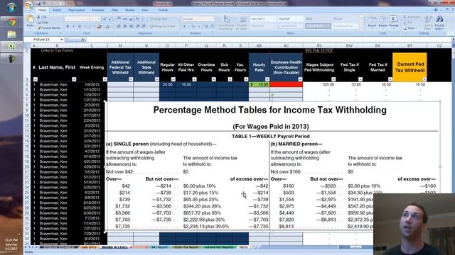 2013 Payroll in Excel: Calculate Federal Withholding Using IF Formula смотреть онлайн