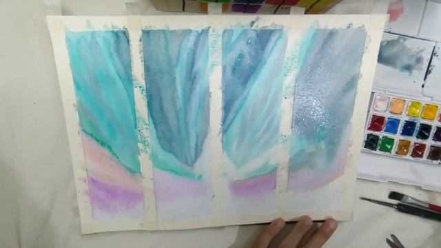 Aurora Borealis/Northern Lights Watercolor Bookmarks! 🎨 Paint with Me 🎨 ART COLLAB: ReadyToShine смотреть онлайн