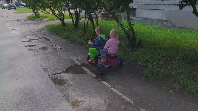 Трицикл из гироскутера. Двухместный. смотреть онлайн