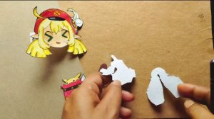 ?(50)Wireless Paper Doll Tutorial?Making klee from Genshin Impact?No Wire Paper Puppet Doll
