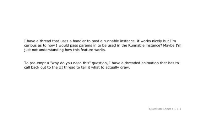Android : Is there a way to pass parameters to a Runnable? смотреть онлайн