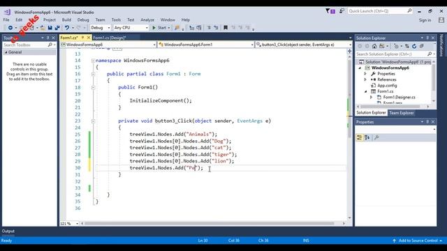 Visual Studio C# Tutorial   41  TreeView
