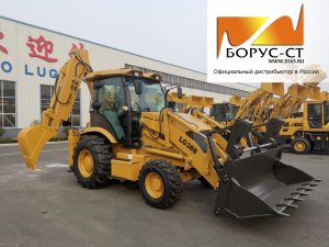 Экскаватор-погрузчик LUGONG LG388 - применение различного оборудования