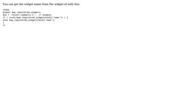 Wordpress: Get widget Title from widget id (2 Solutions!!) смотреть онлайн