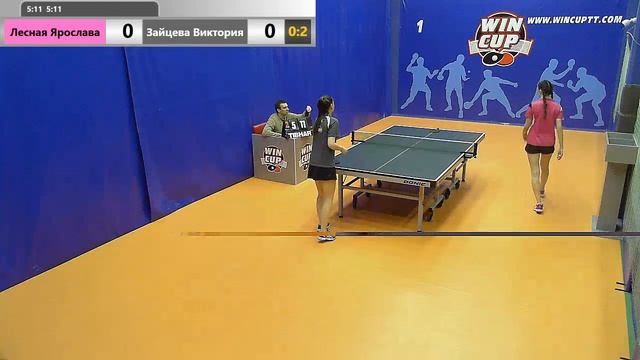 Лесная Ярослава 1-3 Зайцева Виктория 17.04.2019 Зал № 1 Вечерний Турнир WIN CUP смотреть онлайн