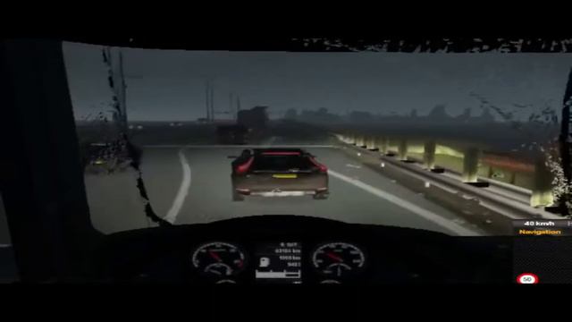 Driving in the rain at night in ets 2... #ETS2 #Scania #Driving in the rain at night смотреть онлайн