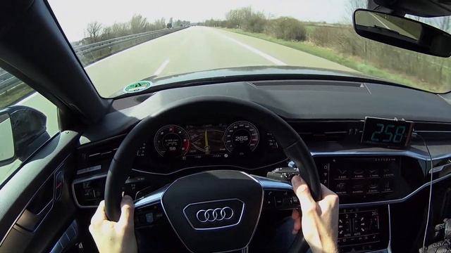 2020 Audi A6 Avant 50TDI - Autobahn fast driving | top speed 266km/h смотреть онлайн
