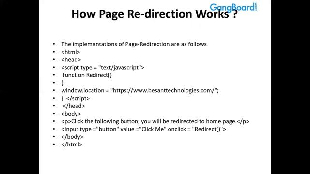 JavaScript Redirect | JavaScript Tutorial For Beginners смотреть онлайн
