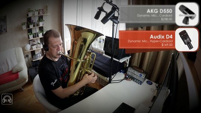 Microphones for tuba, Audix D4 vs AKG D550 - Chameleon (bassline) смотреть онлайн