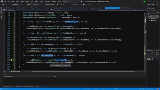 Procedural dungeon in Unity 3D Tutorial P15 - Finishing up by adding walls смотреть онлайн