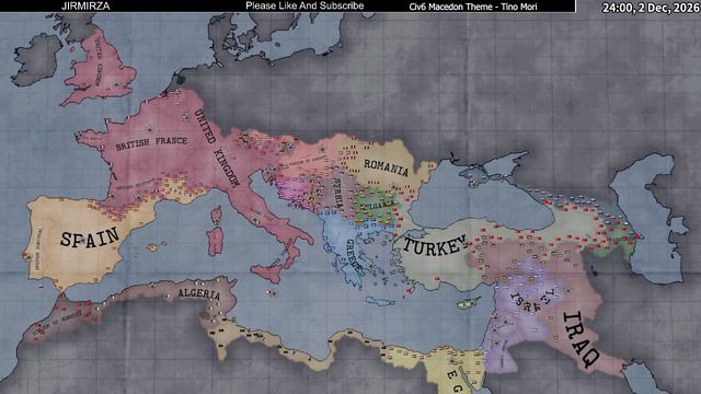 Roman Empire Modern Day Battle Royale - Hoi4 Timelapse смотреть онлайн